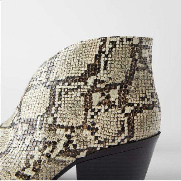 NWT ZARA Animal Print Cowboy Heeled Ankle Boots 8 - Picture 9 of 12